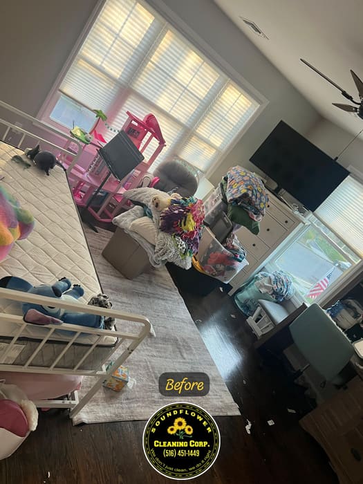 Before — Kids' room — toys, floors and furniture